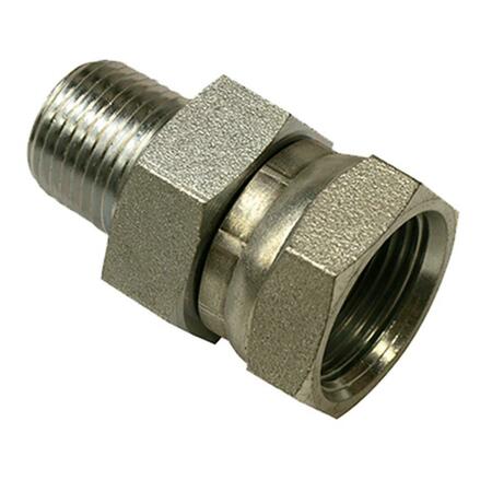 APACHE 39004400 0.5 in. Male Pipe x 0.75 in. Female Pipe Swivel Hydraulic Adapter 193783